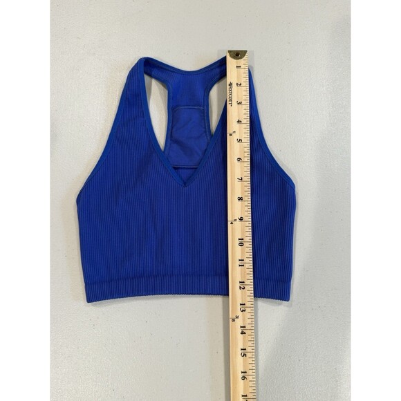 Free People Movement Crop Tank Top Womens XS/S Blue Stretch Tight Athletic - Picture 3 of 4